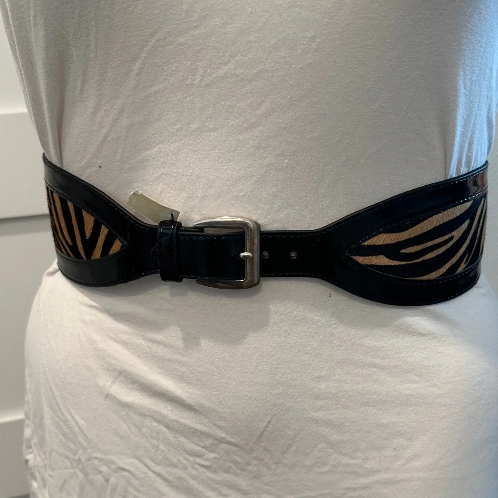 White House Black Market Animal Print Belt
